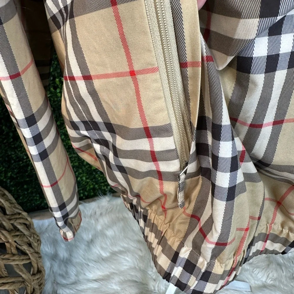 Men’s Burberry Golf nova check quarter zip pull‎ over